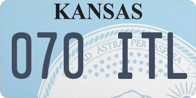 KS license plate 070ITL