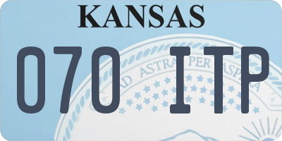 KS license plate 070ITP