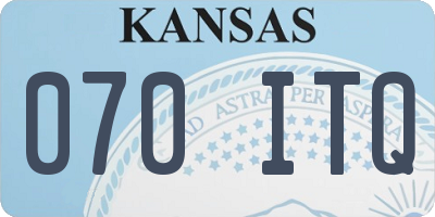 KS license plate 070ITQ