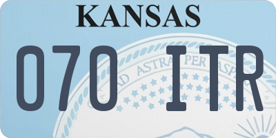 KS license plate 070ITR