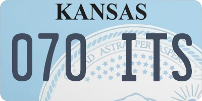 KS license plate 070ITS