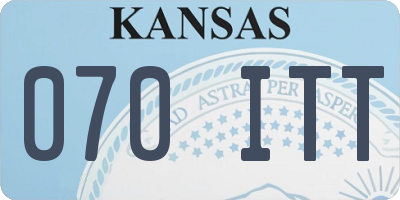 KS license plate 070ITT