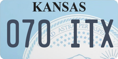 KS license plate 070ITX