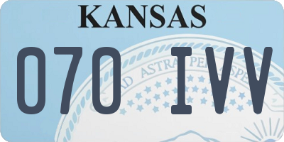 KS license plate 070IVV