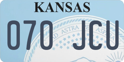 KS license plate 070JCU