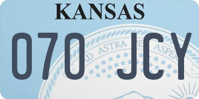 KS license plate 070JCY