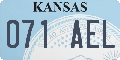KS license plate 071AEL