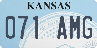 KS license plate 071AMG