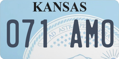 KS license plate 071AMO