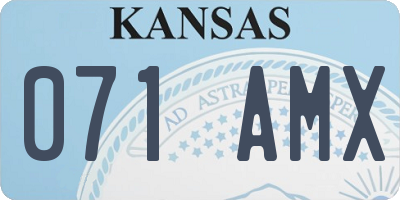 KS license plate 071AMX