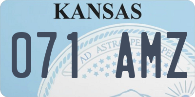 KS license plate 071AMZ