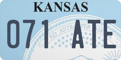 KS license plate 071ATE