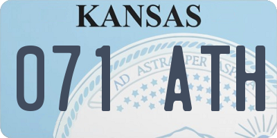 KS license plate 071ATH