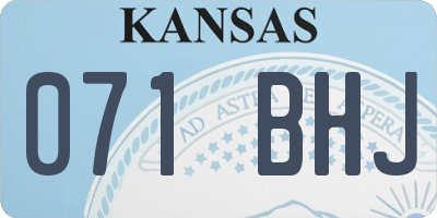 KS license plate 071BHJ