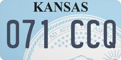 KS license plate 071CCQ