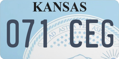 KS license plate 071CEG