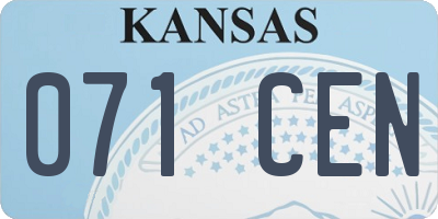 KS license plate 071CEN
