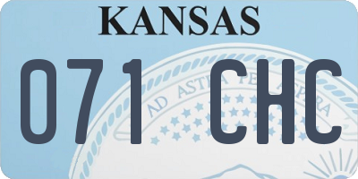 KS license plate 071CHC