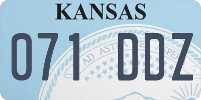 KS license plate 071DDZ