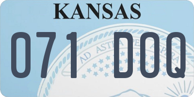 KS license plate 071DOQ