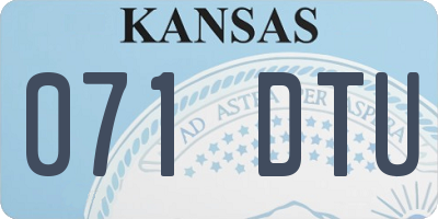 KS license plate 071DTU