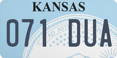 KS license plate 071DUA