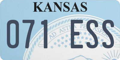 KS license plate 071ESS