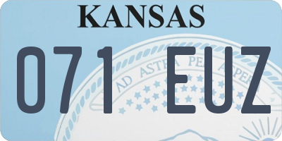 KS license plate 071EUZ