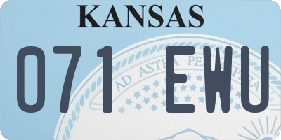 KS license plate 071EWU