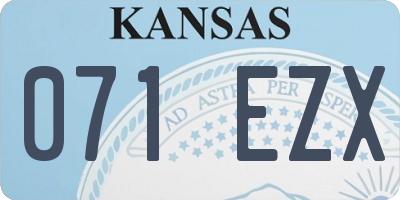KS license plate 071EZX