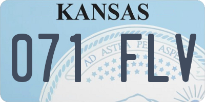 KS license plate 071FLV