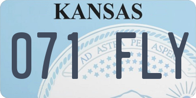 KS license plate 071FLY