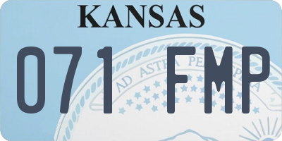 KS license plate 071FMP