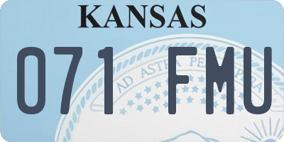 KS license plate 071FMU