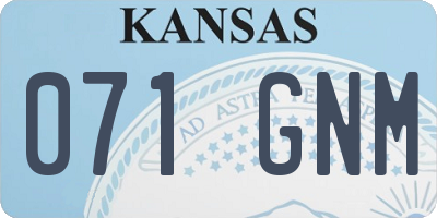 KS license plate 071GNM