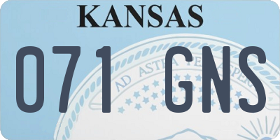 KS license plate 071GNS