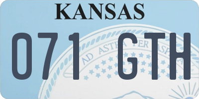 KS license plate 071GTH