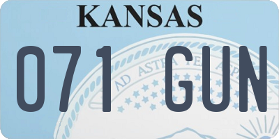 KS license plate 071GUN
