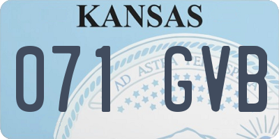 KS license plate 071GVB