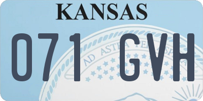 KS license plate 071GVH