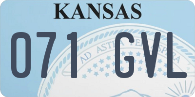 KS license plate 071GVL