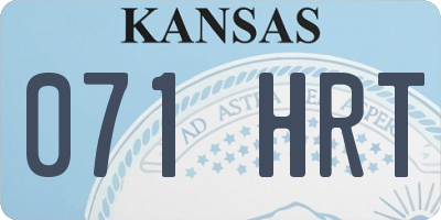 KS license plate 071HRT