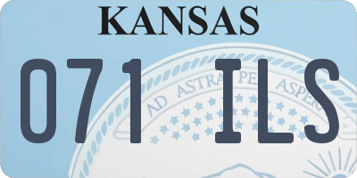 KS license plate 071ILS