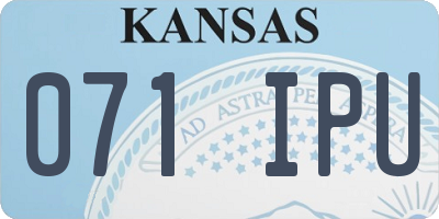 KS license plate 071IPU