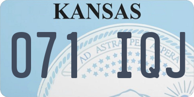 KS license plate 071IQJ