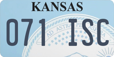 KS license plate 071ISC