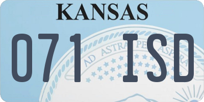 KS license plate 071ISD