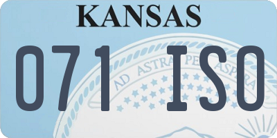 KS license plate 071ISO
