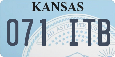 KS license plate 071ITB