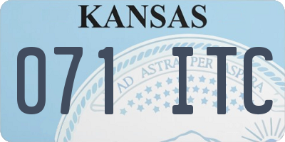 KS license plate 071ITC